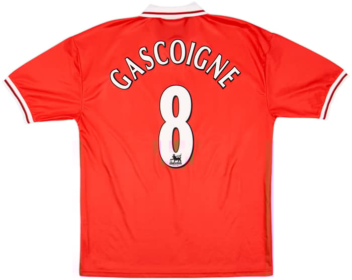 1998-99 Middlesbrough Home Shirt Gascoigne #8 - 8/10 - (XL)