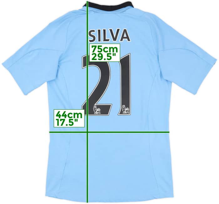 2012-13 Manchester City Home Shirt Silva #21 - 10/10 - (S)