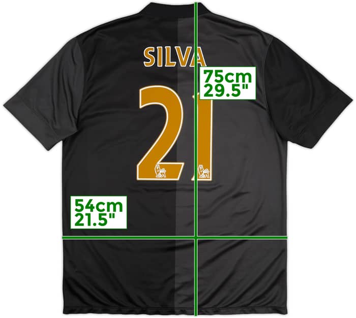 2013-14 Manchester City Away Shirt Silva #21 - 8/10 - (L)