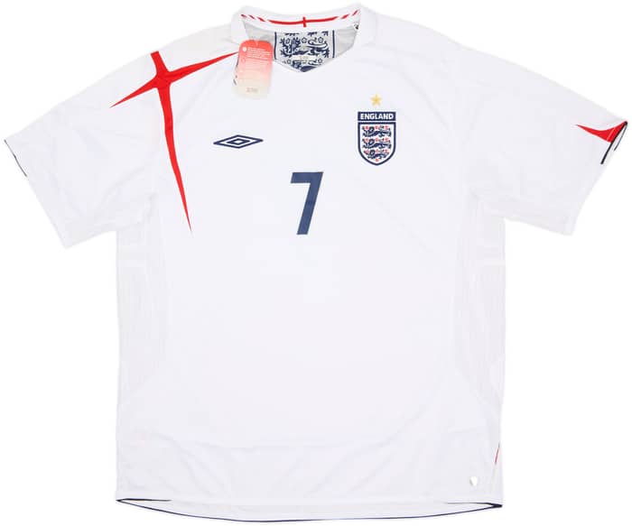 2005-07 England Home Shirt Beckham #7 (XXL)