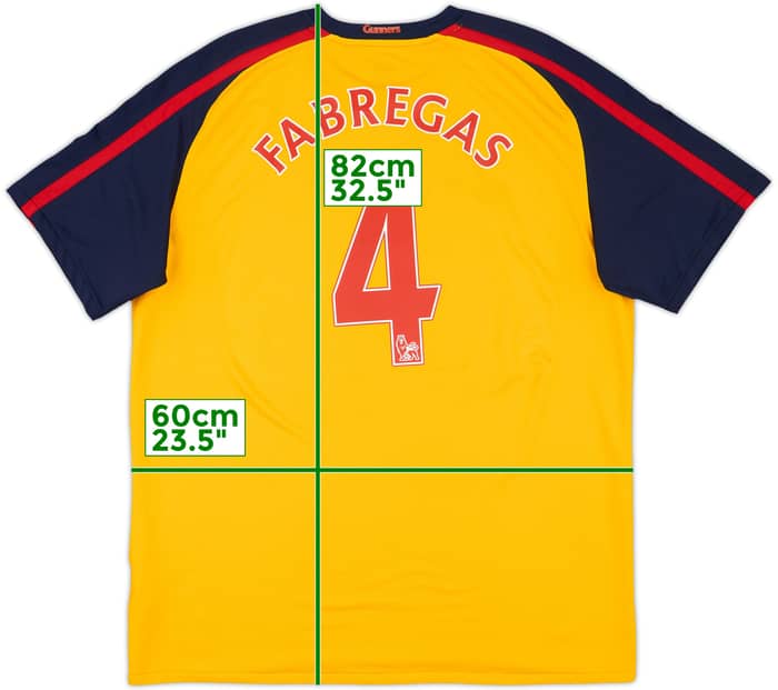 2008-09 Arsenal Away Shirt Fabregas #4 - 7/10 - (XL)
