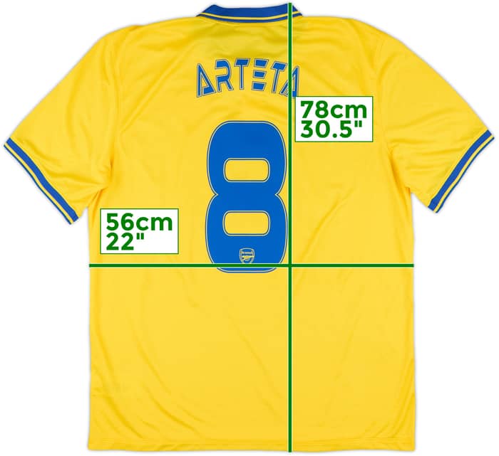 2013-14 Arsenal Away Shirt Arteta #8 - 10/10 - (XL)