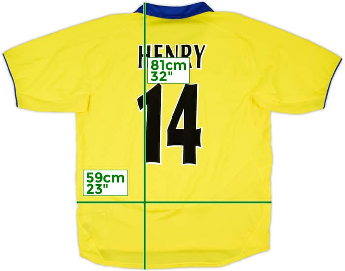 2003-05 Arsenal Away Shirt Henry #14 - 8/10 - (XL)