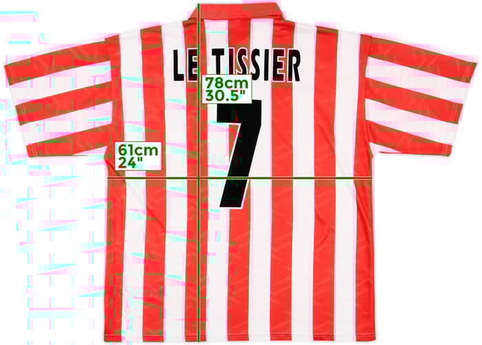 1995-97 Southampton Home Shirt Le Tissier #7 - 8/10 - (XL)