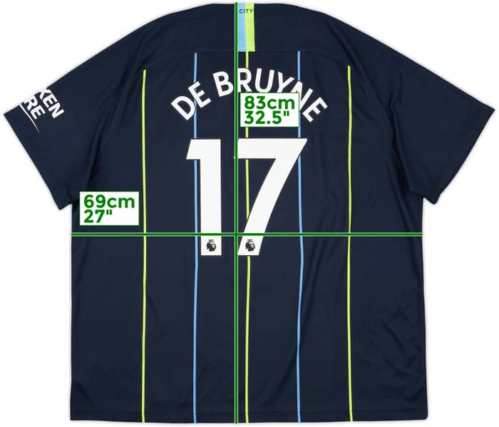2018-19 Manchester City Away Shirt De Bruyne #17 - 10/10 - (3XL)