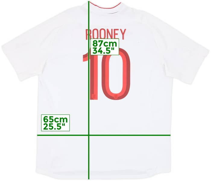 2012-13 England Home Shirt Rooney #10 - 5/10 - (3XL)