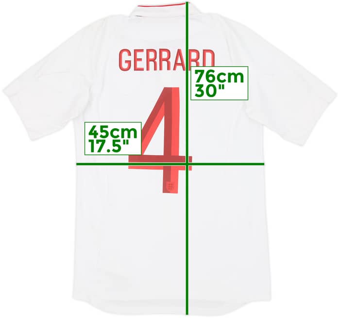 2012-13 England Home Shirt Gerrard #4 - 6/10 - (S)