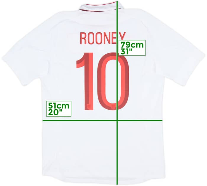 2012-13 England Home Shirt Rooney #10 (L)