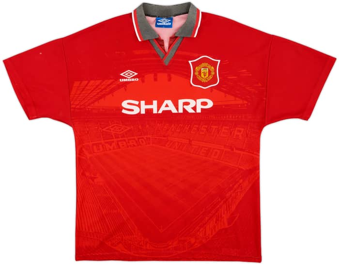 1994-96 Manchester United Home Shirt Cantona #7 - 7/10 - (L)