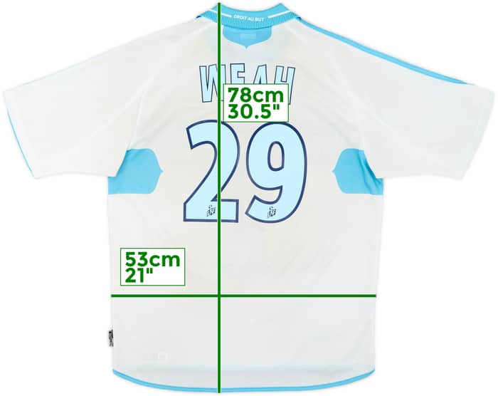 2000-01 Olympique Marseille Home Shirt Weah #29 - 5/10 - (M)