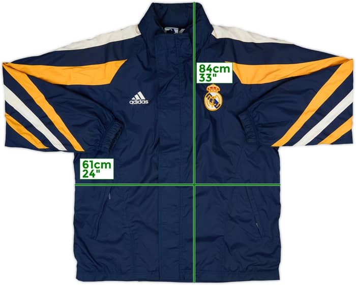 1998-99 Real Madrid adidas Hooded Rain Jacket - 7/10 - (M/L)