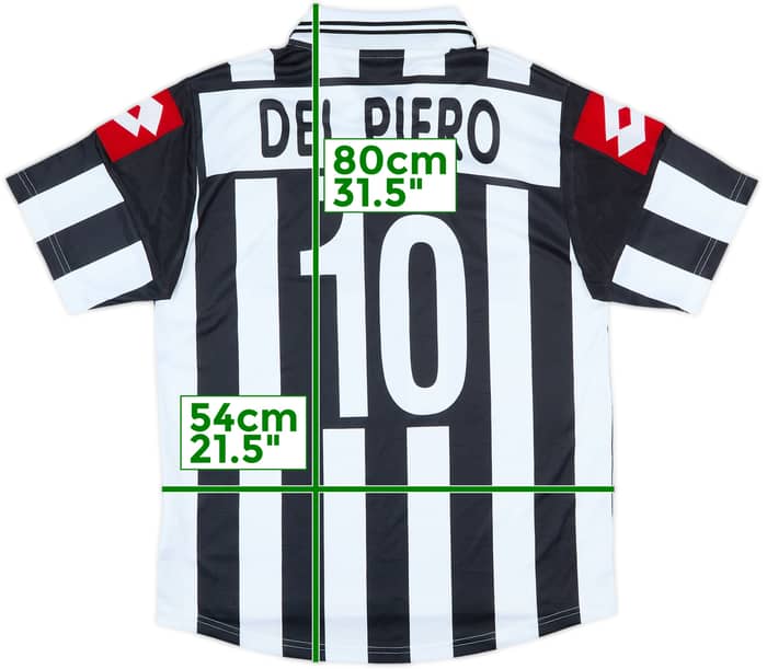 2001-02 Juventus Home Shirt Del Piero #10 - 8/10 - (M)