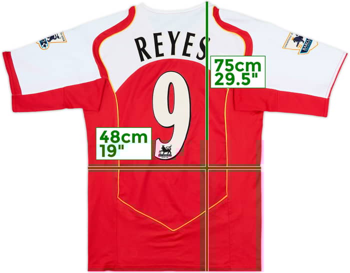 2004-05 Arsenal Home Shirt Reyes #9 - 8/10 - (L)