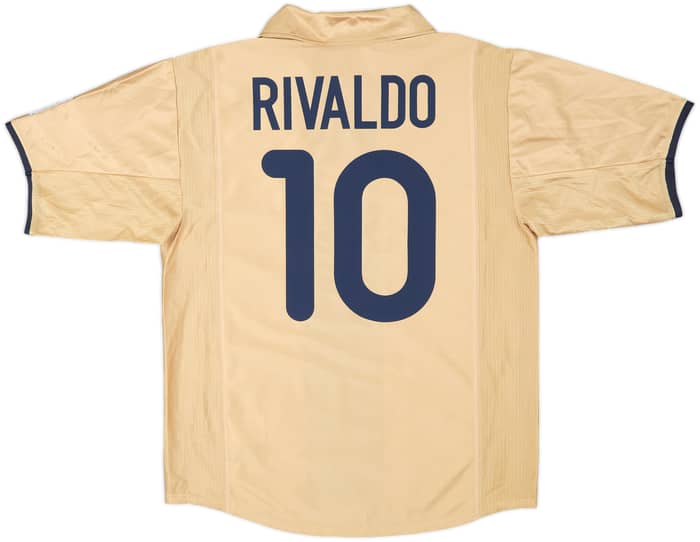 2001-03 Barcelona Away Shirt Rivaldo #10 - 9/10 - (L)