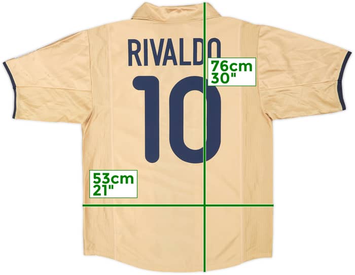2001-03 Barcelona Away Shirt Rivaldo #10 - 9/10 - (L)