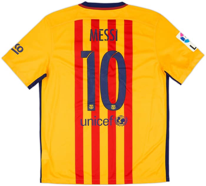 2015-16 Barcelona Away Shirt Messi #10 (L)