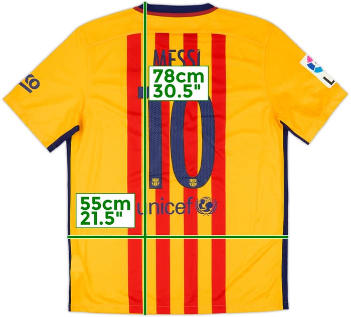 2015-16 Barcelona Away Shirt Messi #10 (L)