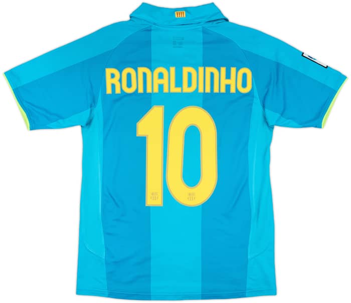 2007-09 Barcelona Away Shirt Ronaldinho #10 - 9/10 - (S)