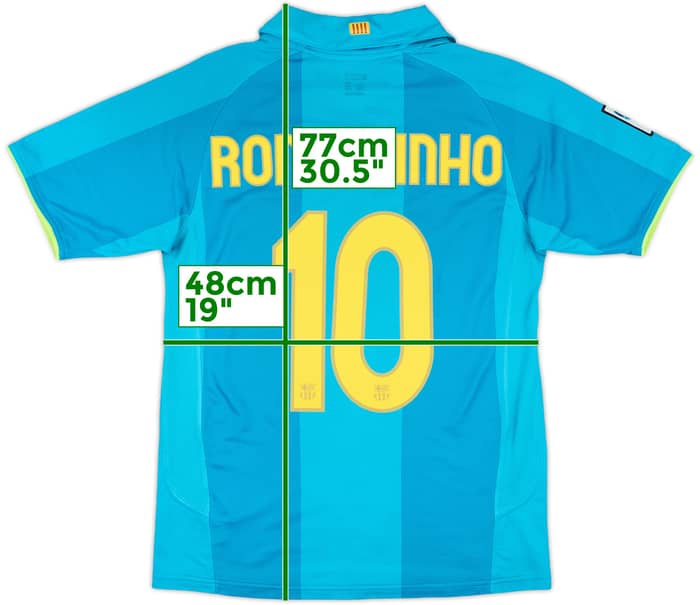 2007-09 Barcelona Away Shirt Ronaldinho #10 - 9/10 - (S)