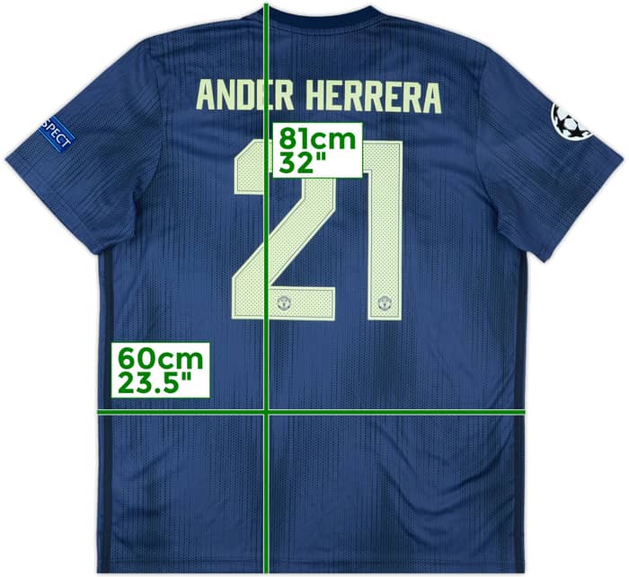 2018-19 Manchester United Third Shirt Ander Herrera #21 - 8/10 - (XL)