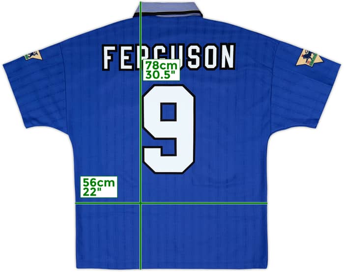 1995-97 Everton Home Shirt Ferguson #9 - 6/10 - (L)
