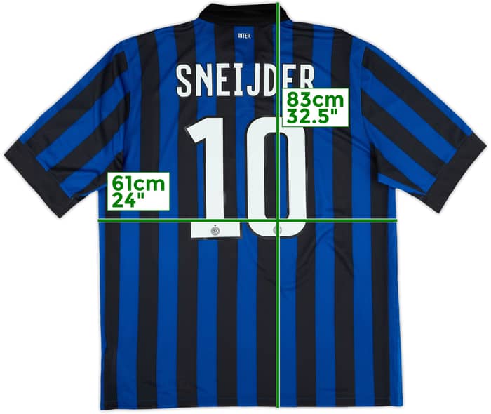 2011-12 Inter Milan Home Shirt Sneijder #10 - 8/10 - (XL)