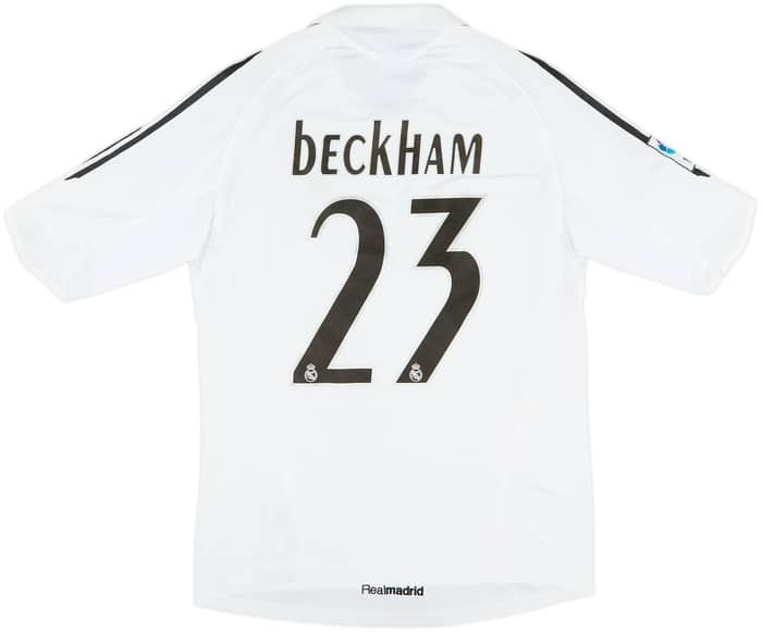 2005-06 Real Madrid Home Shirt Beckham #23 - 8/10 - (M)