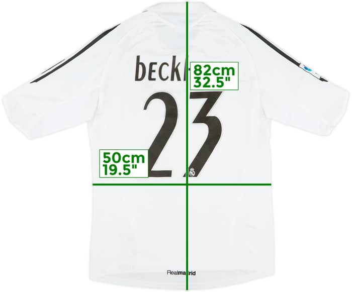 2005-06 Real Madrid Home Shirt Beckham #23 - 8/10 - (M)