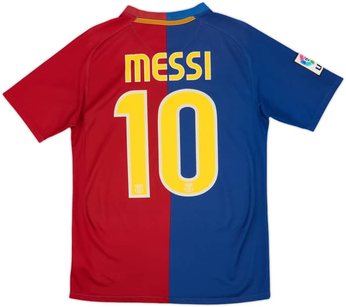 2008-09 Barcelona Home Shirt Messi #10 - 8/10 - (XL.Boys)