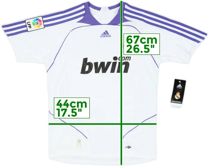 2007-08 Real Madrid Home Shirt (M.Boys)