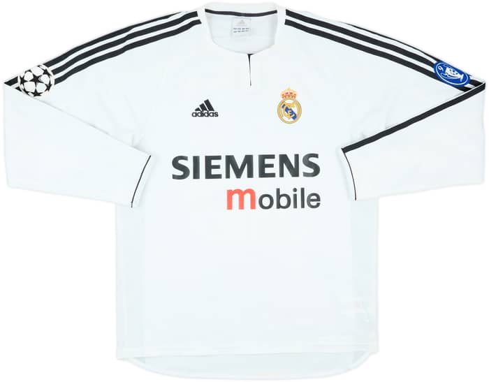 2003-04 Real Madrid Home L/S Shirt Beckham #23 - 6/10 - (S)