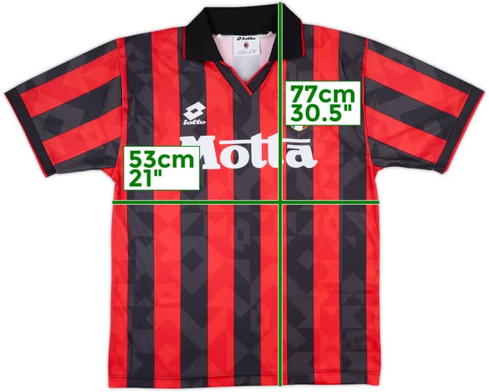1995-96 AC Milan Home Shirt #6 - 7/10 - (L)