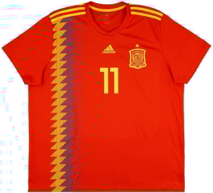 2018-19 Spain Home Shirt Pedro #11 - 9/10 - (XXL)