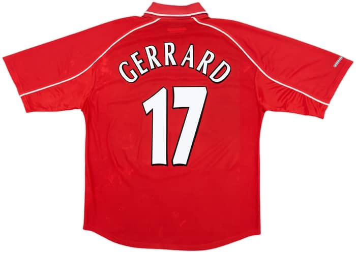 2000-02 Liverpool Home Shirt Gerrard #17 - 6/10 - (M)
