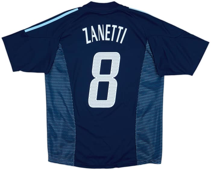 2002-04 Argentina Away Shirt Zanetti #8 - 9/10 - (M)