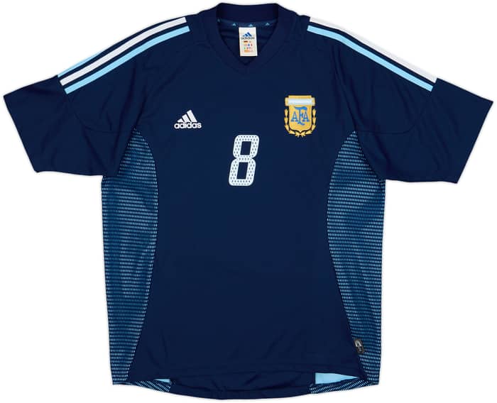 2002-04 Argentina Away Shirt Zanetti #8 - 9/10 - (M)