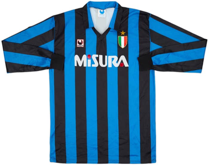1990-91 Inter Milan Home L/S Shirt - 8/10 - (XL)