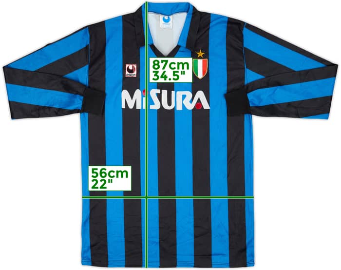 1990-91 Inter Milan Home L/S Shirt - 8/10 - (XL)