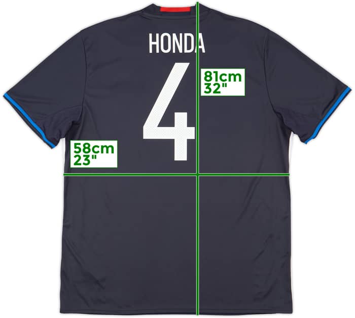 2016-17 Japan Home Shirt Honda #4 - 9/10 - (XL)
