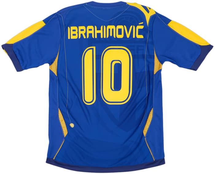2006-08 Sweden Away Shirt Ibrahimovic #10 - 8/10 - (M)