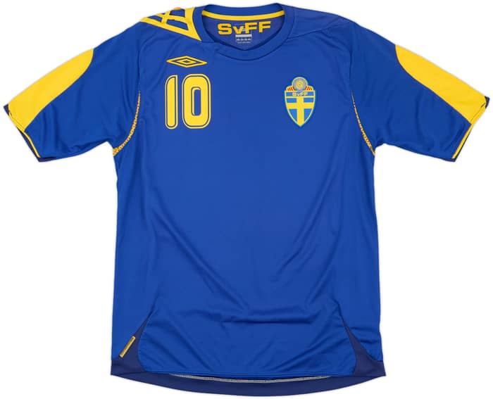 2006-08 Sweden Away Shirt Ibrahimovic #10 - 8/10 - (M)