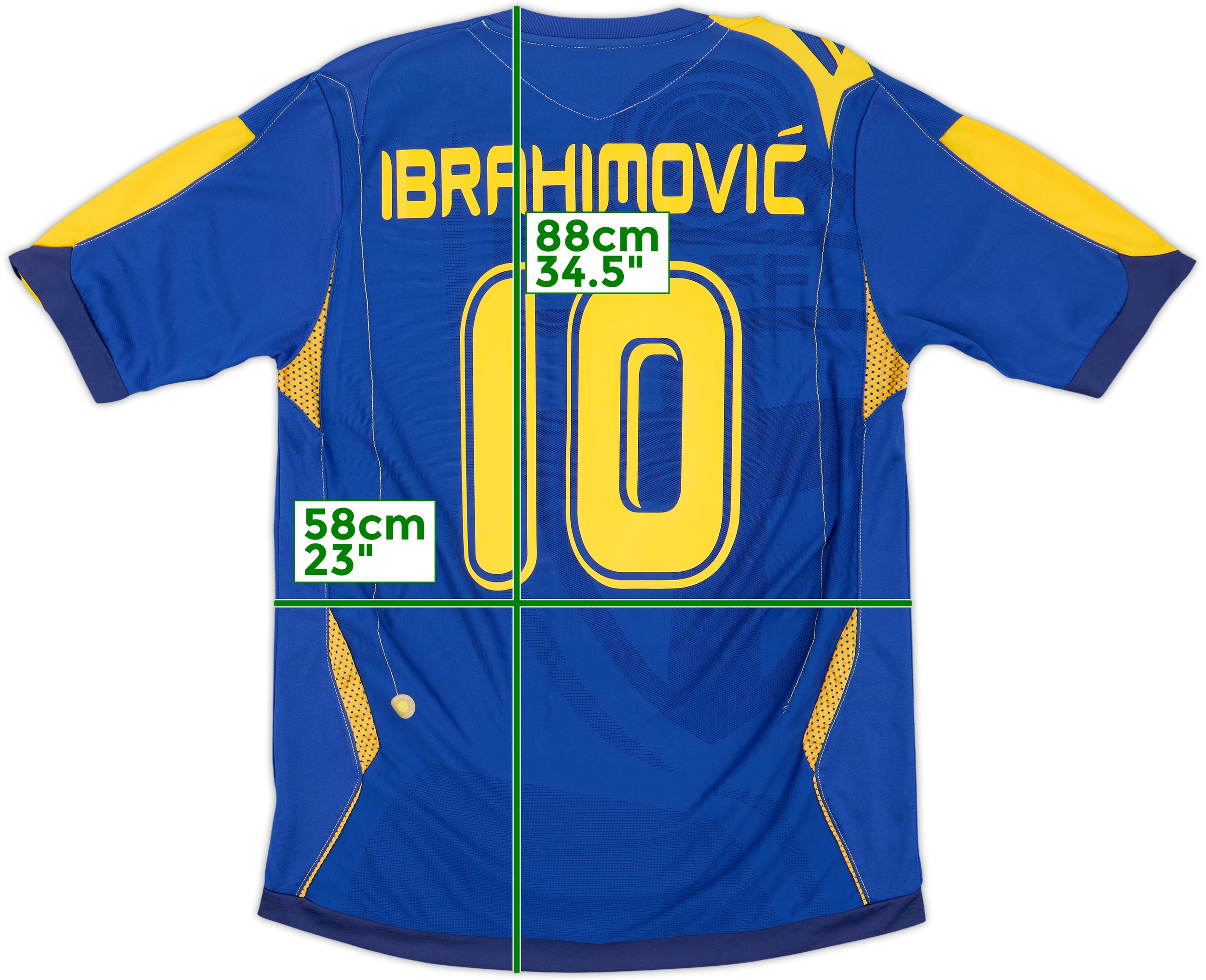 2006-08 Sweden Away Shirt Ibrahimovic #10 - 8/10 - (M)