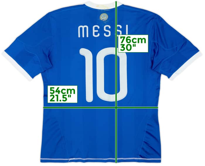 2010-11 Argentina Away Shirt Messi #10 - 7/10 - (L)