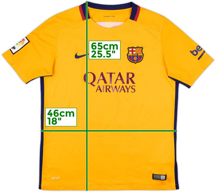 2015-16 Barcelona Away Shirt - 8/10 - (XL.Boys)