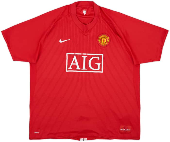 2007-09 Manchester United Home Shirt - 5/10 - (XXL)