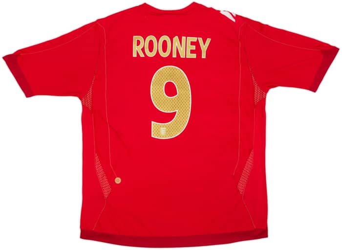 2006-08 England Away Shirt Rooney #9 - 5/10 - (XL)