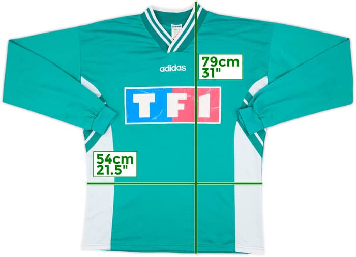 1990s Coupe de France Home L/S Shirt #6 - 5/10 - (XL)