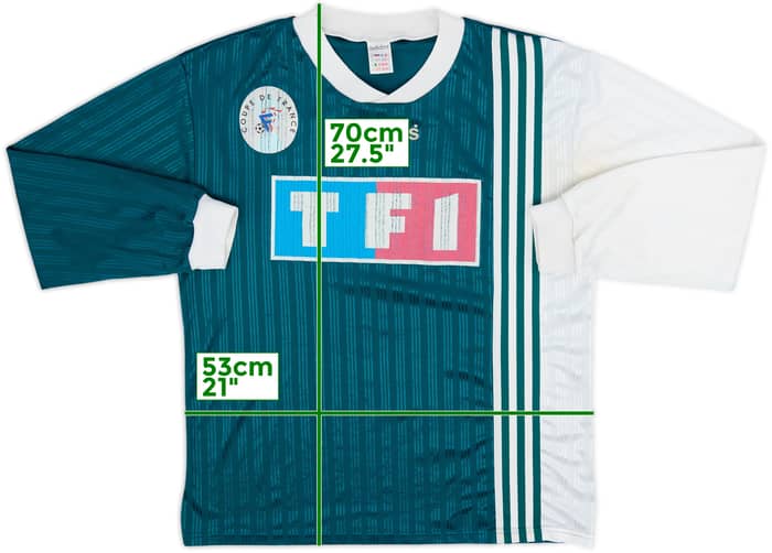 1990s Coupe de France Home L/S Shirt #6 - 7/10 - (XL)