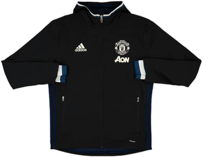2016-17 Manchester United adidas Hooded Track Jacket - 8/10 - (M)