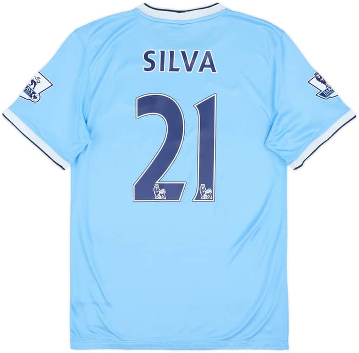 2013-14 Manchester City Home Shirt Silva #21 - 5/10 - (S)